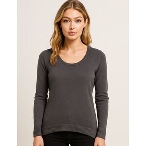 J. Crew Blue 100% Linen Women's Sweater Long‎ Sleeve Scoop Neck Coastal Sz Small